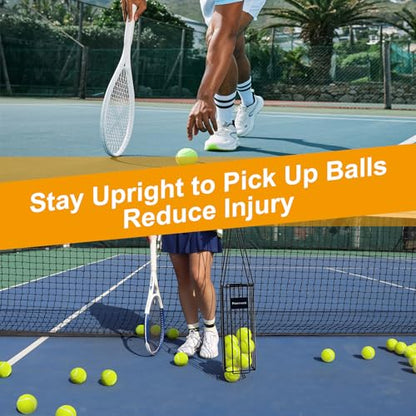 Pickleball Tennis Ball Hopper Set, Pickleball Tennis Ball Basket Holder with 20 Outdoor Pickleball Balls,Perfect Court Equipment for Beginner