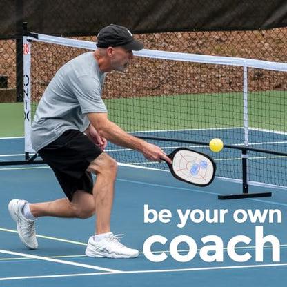 Pickleball Training Aids (6 Pack) Sweet Spot Trainer for Your Paddle | Trifecta Swing Coach | Train During Games – Shows A Blue Mark Where You Hit The Ball