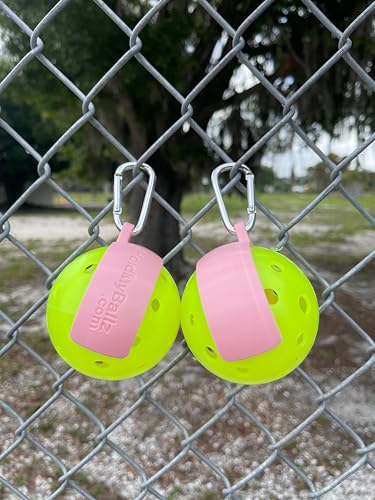 Pickleball Holder | Easily Attach Pickleballs | Ultimate Gift | 2-Pack - color: Pink