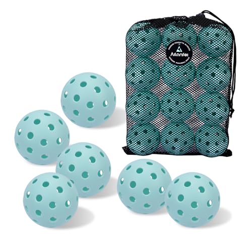 Pickleball Balls 6 Pack | 12 Pack- 40 Holes Outdoor Pickleball with Bag, Perfectly Balanced, High Bounce, Crack-Resistance，USAPA Standard - Multiple Colors - color: Light Blue, size: 12 pcs