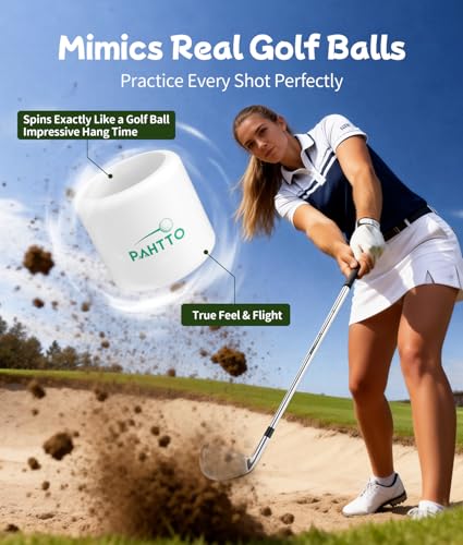 PAHTTO Practice Golf Balls 12 Pack – Realistic Feel and Lightweight, Limited Flight Golf Training Balls for Full Swing & Backyard Training, Essential Golf Aid for Beginners & Beyond, Outdoor Use