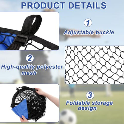 6Pcs Soccer Goal Target Net, Top Bins Soccer Goal Net, Corner Soccer Train Goal with Adjustable Straps, for Football Shooting Accuracy Practice Equipment, Easy to Attach/Detach, 28x22 Inches