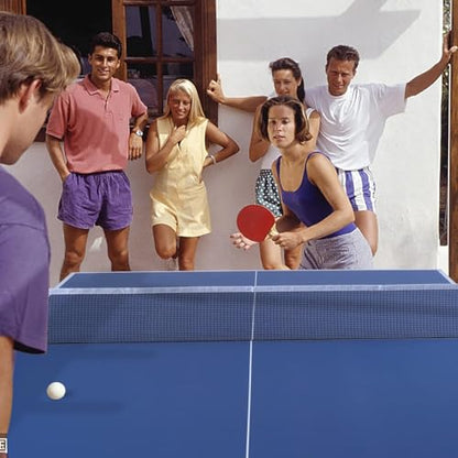7FT Foldable Ping Pong Table with Playback Mode for Solo & 2-Player Games - Indoor Tennis Table Set Includes Net, 2 Paddles & 2 Balls for Professional Practice Training for Adults/Teens