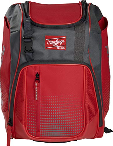Rawlings | FRANCHISE Backpack Equipment Bag | Baseball/Softball | Rec/Travel | Multiple Styles - color: Scarlet Red