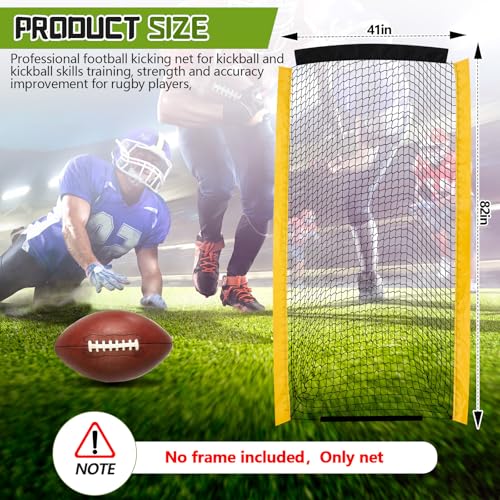 MorningRo Football Net Without Frame Football Kicking Cage Replacement Net Deep Pocket for Kicking Cage Practice
