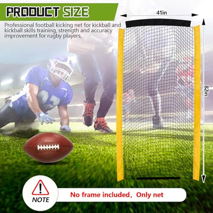 MorningRo Football Net Without Frame Football Kicking Cage Replacement Net Deep Pocket for Kicking Cage Practice