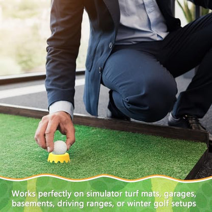 8 Pack Golf Simulator Tees, TPU Golf Tees 1/4"-2" Height, Durable Practice Tee for Indoor Outdoor Winter Training, Driving Range & Turf Mats