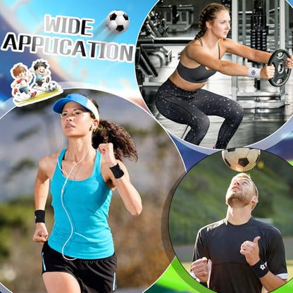 Daifunli 20 Pieces Sports Wristbands Wrist Sweatbands with Ball Pattern Design for Sports Party Birthday Party Favors - style: Soccer