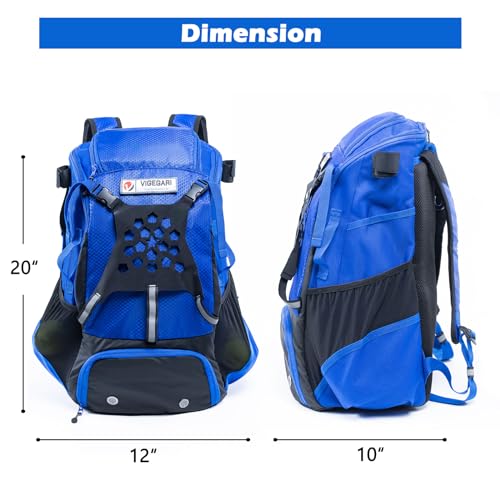 2-in-1 Baseball & Lacrosse Backpack for Youth, Boys, Adults - Bat and Softball Equipment Bag With Glove Holder, Helmet, Shoes Compartment - T-Ball Accessories and Baseball Gifts