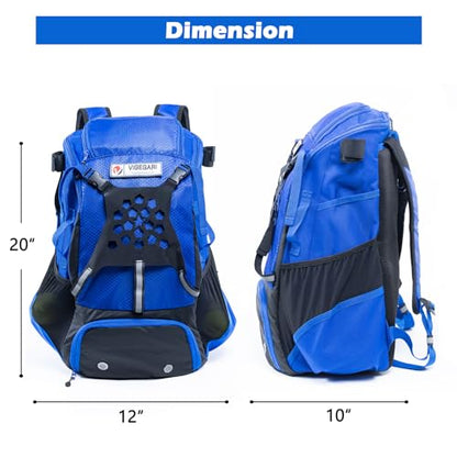 2-in-1 Baseball & Lacrosse Backpack for Youth, Boys, Adults - Bat and Softball Equipment Bag With Glove Holder, Helmet, Shoes Compartment - T-Ball Accessories and Baseball Gifts