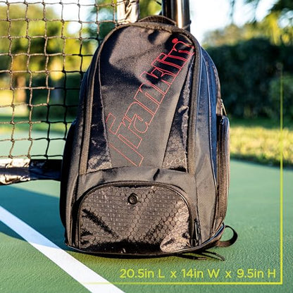 Franklin Sports Pickleball Bags - Deluxe Competition Pro Backpack for Gear + Equipment - Pickleball Bag for Men + Women - Holds Paddles, Balls + Accessories - Elite Nylon Fabric