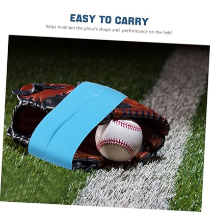 Baseball Glove Wrap Band Elastic Softball Mitt Shaper for Formation for All Hand Shapes Durable and Easy to Use Blue