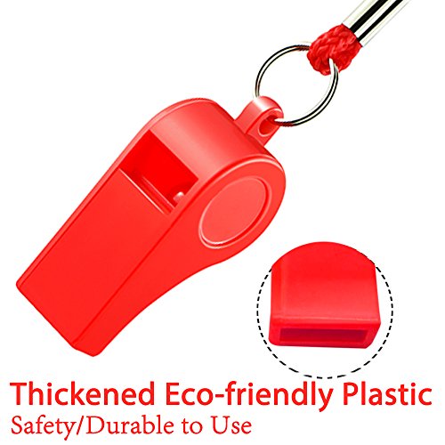 Whistle, Sports Whistles with Lanyard, Loud Crisp Sound Whistle Bulk Ideal for Coaches, Referees, and Officials - color: 8Colors