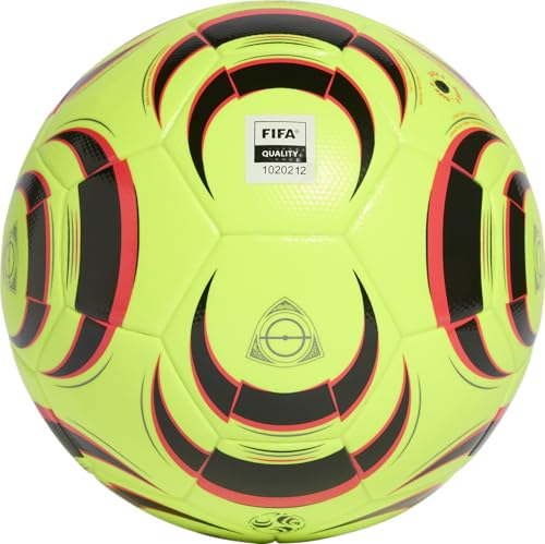 Adidas Tiro League Soccer Ball - color: Lucid Lemon/Black/Lucid Red/Iron Metallic, size: 4