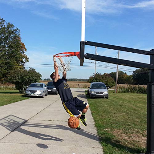 Professional 180º Heavy Duty Breakaway Basketball Rim，18 inch Flex Rim Goal Replacement Fits 5"x5", 5"x4", 4"x3"，5"x3" Hole Pattern Backboard