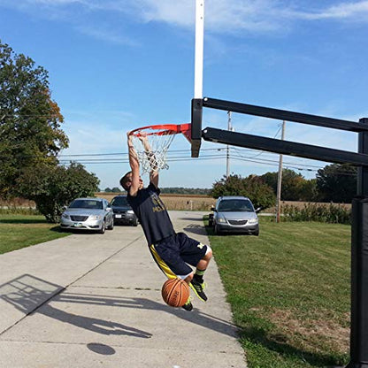 Professional 180º Heavy Duty Breakaway Basketball Rim，18 inch Flex Rim Goal Replacement Fits 5"x5", 5"x4", 4"x3"，5"x3" Hole Pattern Backboard - color: 1-single spring