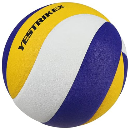 Official Size 5 Volleyball Soft Touch Volleyball Microfiber Composite Cover, Uni-Bladder Foam Wrapped Construction for Gentle Impact, 8-Panel Design Indoor Outdoor Practice Competition
