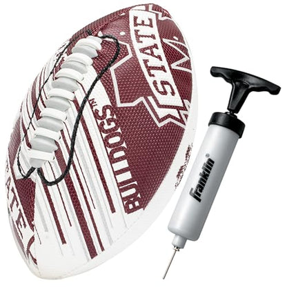 Franklin Sports NCAA Football - Youth Mini Football - 8.5" SPACELACE Easy Grip Texture - Perfect for Kids