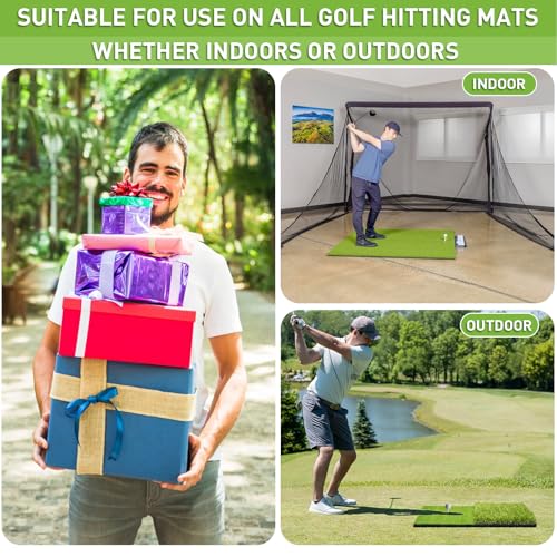 FINGER TEN Golf Rubber Tees Driving Range 3 Inch 1.5'' 2.25'' 2.75'' 3.13'' Tee Holder for Mat 1.5'' 2'' with Plastic Tees Indoor Outdoor Use - style: White-25 Pcs