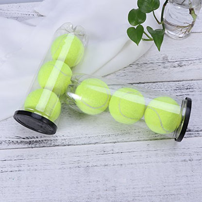 3pcs Tennis Balls Can Practice Tennis Balls Championship Regular Duty Tennis Ball Pet Dogs (Yellow)