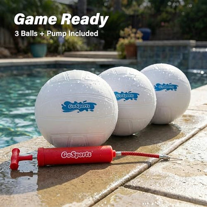 GoSports Water Volleyball 3 Pack Great for Swimming Pools or Lawn Volleyball Games - style: White Volleyballs - 3 Pack