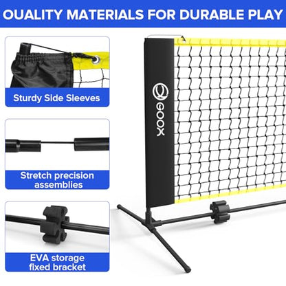 GOOX 6FT Small Mini Pickleball Net Set - Quick Setup Indoor/Outdoor Portable Practice Net - style: Pickleball Net Set with Paddles