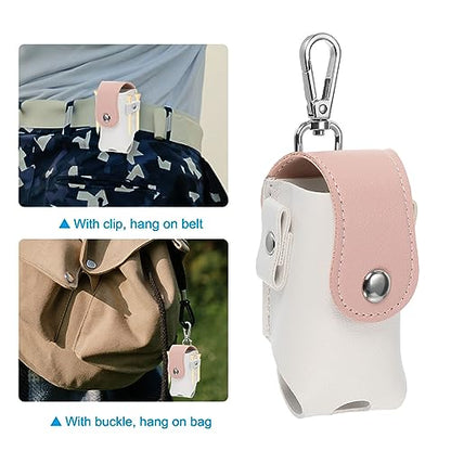 PATIKIL Golf Ball Waist Bag, Golf Ball Carry Pouch with Tee Holder, Buckle, Clip for Women Men Belt Golf Storage - color: Pink