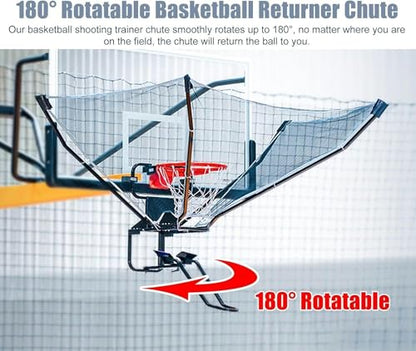 Basketball Hoop Returner Return Attachment Shooting Machine Metal Rebounder Sport for ＆ Rim