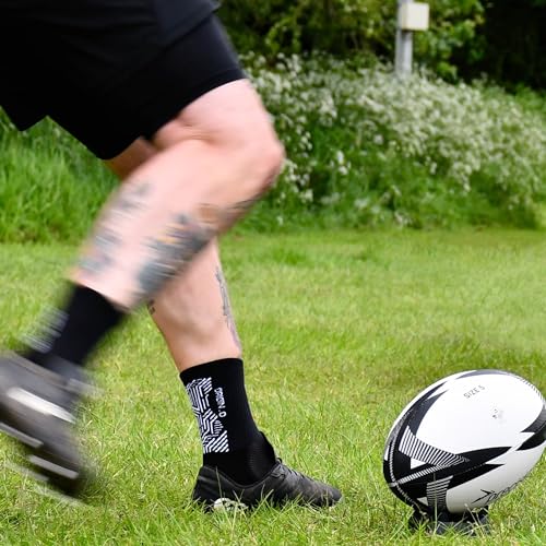 Precision Rugby Kicking Tee Durable Rubber, 4cm Height, Stable Platform for Accurate Kicks, Ideal for Club Pro Training and Matches, Black