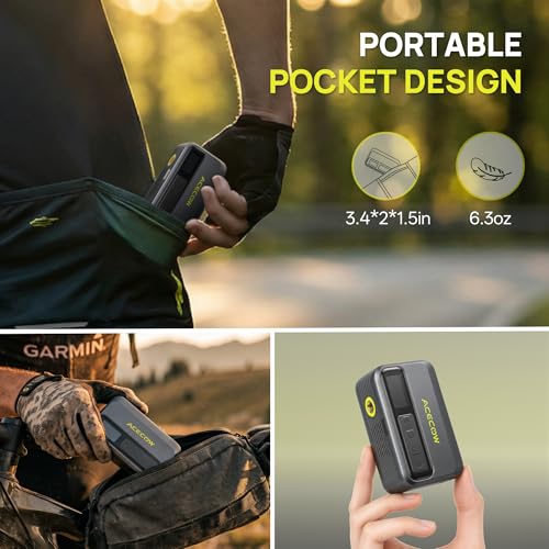 Mini Electric Bike Pump with Gauge,Portable 120PSI Bicycle Tire Inflator with Fast Inflation, Rechargeable Air Pump for Road, MTB, E-Bikes,Includes Ball Needle,Bike Accessories for Men