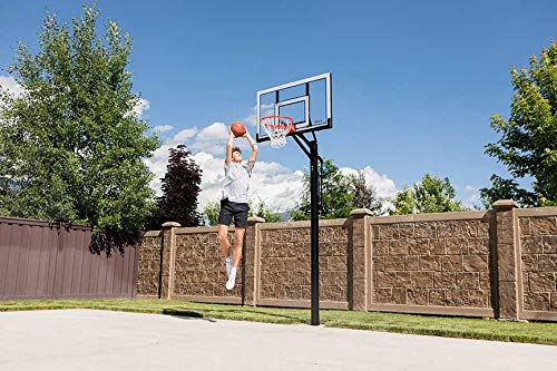 Lifetime Adjustable In-Ground Basketball Hoop, Power Lift Height Adjustment 7.5-10 Ft, 54-Inch Acrylic Backboard, Slam-It Pro Rim, Steel-Framed, All-Weather Net