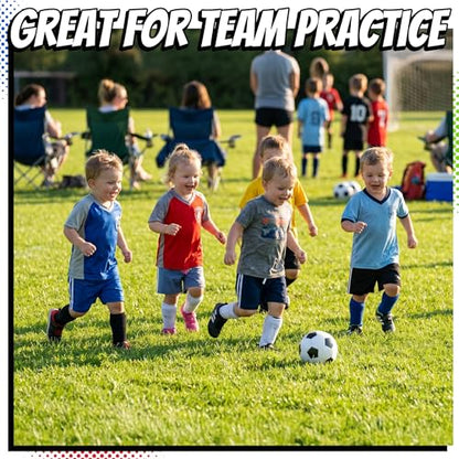 PlayBolt Soccer Ball Size 2 with Pump - Black & White Training Practice & Match Ball for Kids & Toddlers (Pack of 1 or 4) - size: 1-Pack