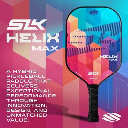 Selkirk Sport SLK Helix Pro Pickleball Paddle | Thermoformed Carbon Fiber Pickleball Paddles with Carbon Fiber & Fiberglass Hybrid Face | Unmatched Control - color: Spectra