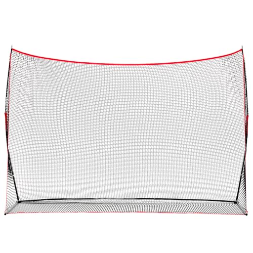 OLIXIS Golf Nets for Backyard, 10x7 ft Golf Practice Net with Frame, Outdoor & Indoor Dual-Use Sturdy for Hitting, Personal Driving Range for Home, Garage and Backyard, Black