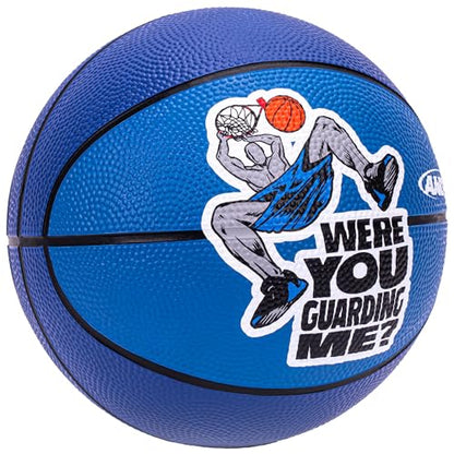 AND1 Mini Basketball Pack Set for Kids (Deflated w/Pump Included): - 7-Inch Premium Youth Size Basketballs, Easy to Grip - color: Smack Talk, size: 3