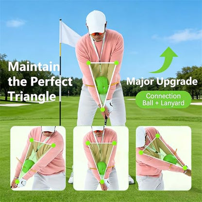 The Connector Golf Training Aid, Upgraded Golf Swing Trainer Ball for Posture Correction Practice, Portable Golf Training Aid Golf Swing Aid Golf Training Aids Tool for Golfers and Beginners