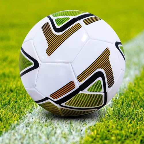 Soccer Ball Size 5, Indoor Outdoor Football for School Training Practice or Boys Gift, Anti-Explosion Design Soccer Ball