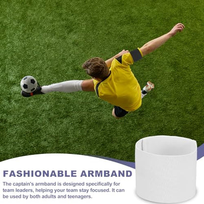 Soccer Captain Armband, Elastic Wrist Arm Bands Adjustable Player Team Leader Anti-Slip Badge Sports Accessories-Fit