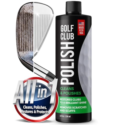 Golf Club Polish & Scratch Remover — All-in-One Golf Club Cleaner, Polisher & Rust Remover for Irons, Wedges & Putters, Restores Shine on Steel, Aluminum & Zinc, Golf Accessories, 8 fl oz Spray