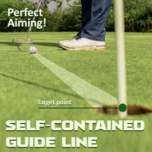 1 Pack 360° Triple Line Golf Ball Marker，Golf Ball Line Marker Tool，Golf Ball Marker Stencil，Alignment Ball Marker，Golf Accessories - color: 1 Pack 360° Triple Line Golf Ball Marker（Black&Green）