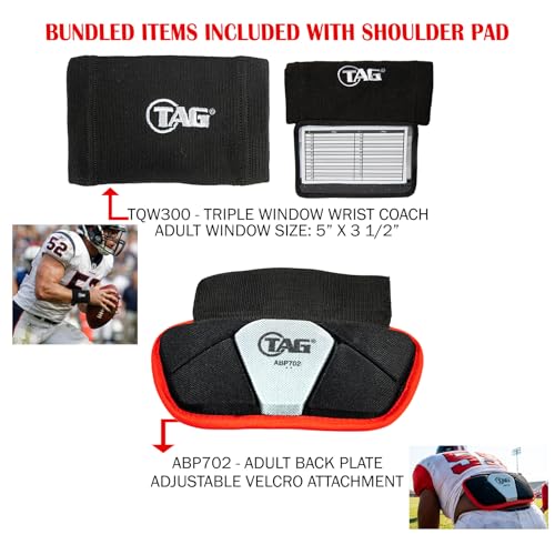 TAG Adult ALT4-910 Football Shoulder Pads for Quarterback and Wide Receiver