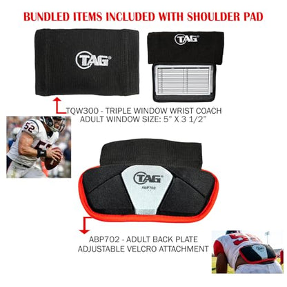 TAG Adult ALT4-910 Football Shoulder Pads for Quarterback and Wide Receiver