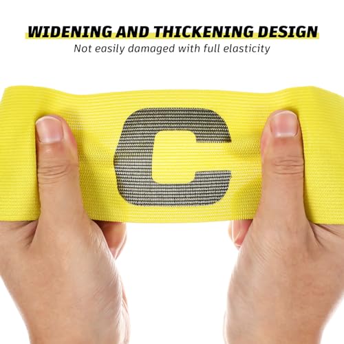 NOLITOY Soccer Captain Armband Football Bands for Adult Youth, Adjustable Soccer Rugby Basketball Player Bands 5. 31 Inch - color: Yellow