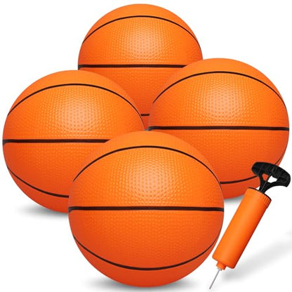 4 PCS 8.5inch Basketball for Kids Adults, Replacement Ball for Swimming Pool, Realistic Bounceand Grip for Indoor and Outdoor Play