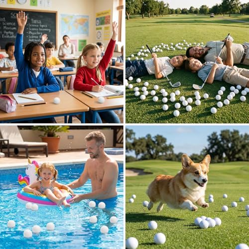 20 PCS Mini Golf Stress Balls, Foam Golf Sports Balls, Small Squeeze Stress Relief Balls for Gifts, Goodie Bags Stuffers, Sport, Birthday, Party Supplies (White-Golf)