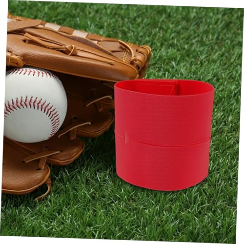BESPORTBLE Quick Fit Glove Strap for Baseball Softball Lightweight Stretchable Wrap Band Breathable Design for - color: Red