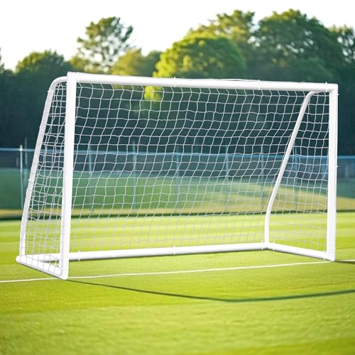HomGarden Portable Soccer Goal for Backyard,12x6 / 10x6.5 / 8x5ft /6x4 Full Size Soccer Goals for Kids Adults Soccer Net Backyard Soccer Goals