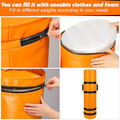 Arrowbash Unfilled Football Tackling Dummy 4 ft Sports Training Dummy Football Training Equipment with Handles for Youth College Drills Kickboxing Martial Basketball Practice, Unfilled - color: Orange