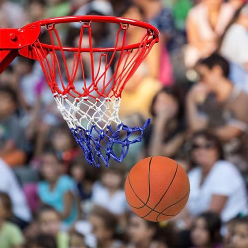 Basketball Hoop Net Standard Durable Nylon Replacement Net Professional Basketball Rim Net Outdoor Indoor Play - color: Black