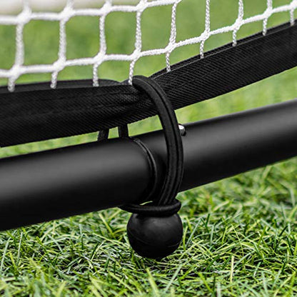RapidFire Pop-Up Soccer Rebounder Net 8ft x 5ft or 8ft x 6ft – Portable Football Rebound Trainer with Fiberglass Frame, Quick Setup Soccer Passing & Shooting Practice Net with Carry Bag